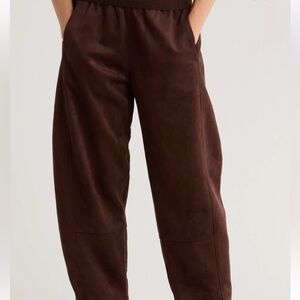 NWOT - Max Studio Faux Suede Barrel Pants